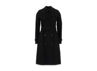 Burberry Women's Gabardine Trench Coat "Black"