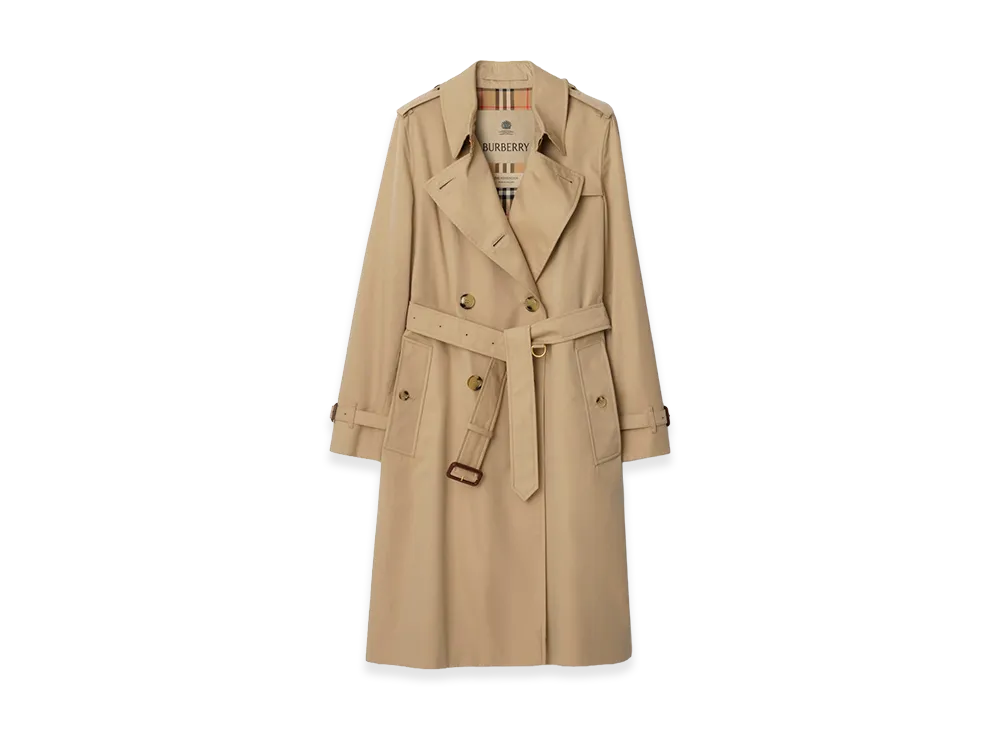 Burberry Women's Long Kensington Heritage Trench Coat "Honey"