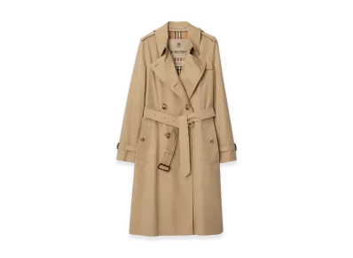 Burberry Women's Long Kensington Heritage Trench Coat "Honey"