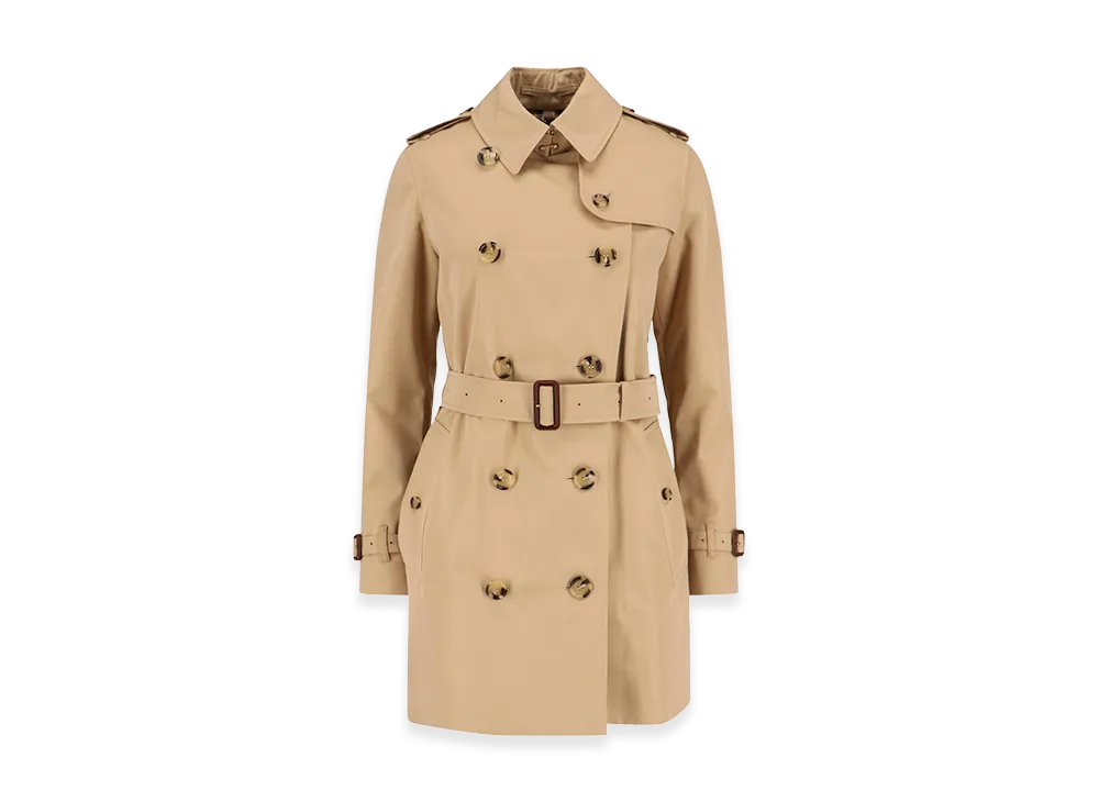 Burberry Women's Gabardine Heritage Kensington Trench Coat "Beige"