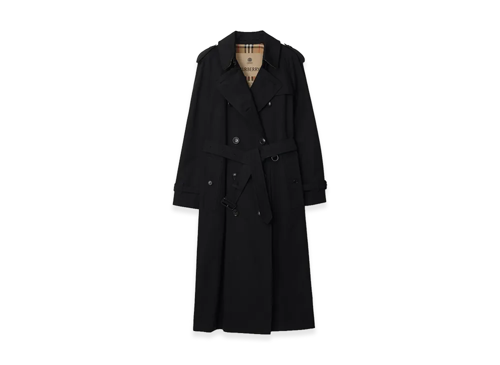 Burberry Women's Long Waterloo Heritage Trench Coat "Black"
