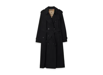 Burberry Women's Long Waterloo Heritage Trench Coat "Black"