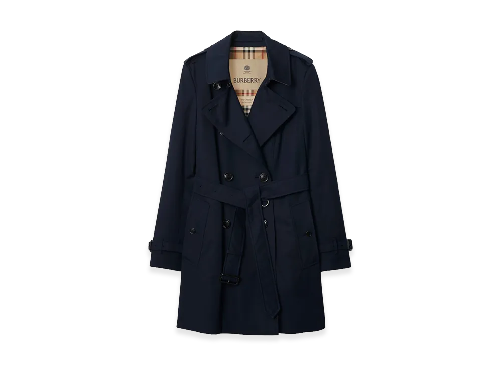 Burberry Women's Short Chelsea Heritage Trench Coat "Coal Blue"