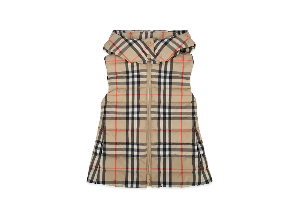 Burberry Kids KG6 Cecilia Check Gilet "Beige"