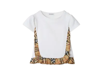 Burberry Kids KG5 Roxy Frill T-Shirt "White"