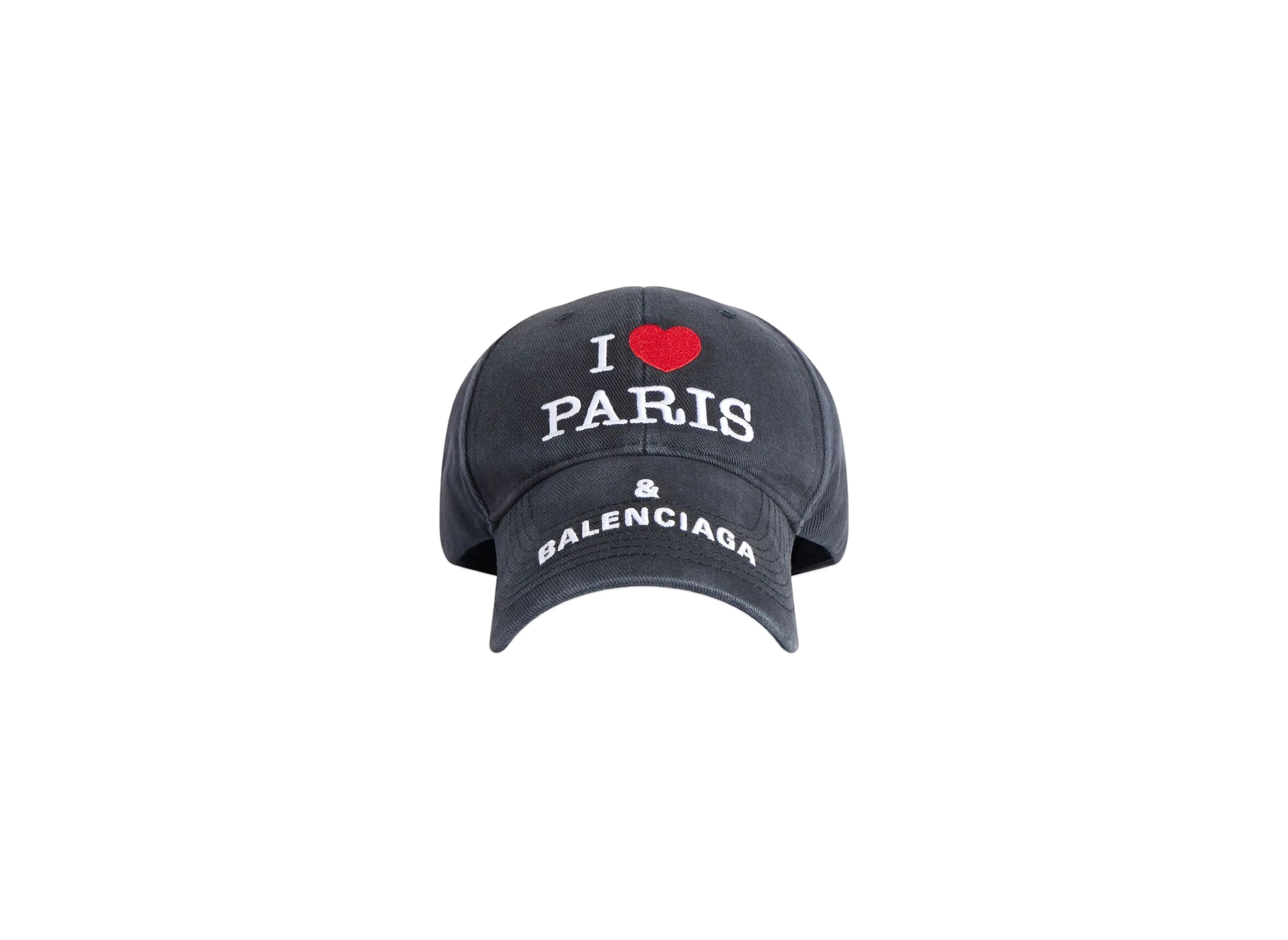 BALENCIAGA I Love Paris & BALENCIAGA Cap Cotton Drill "Black"