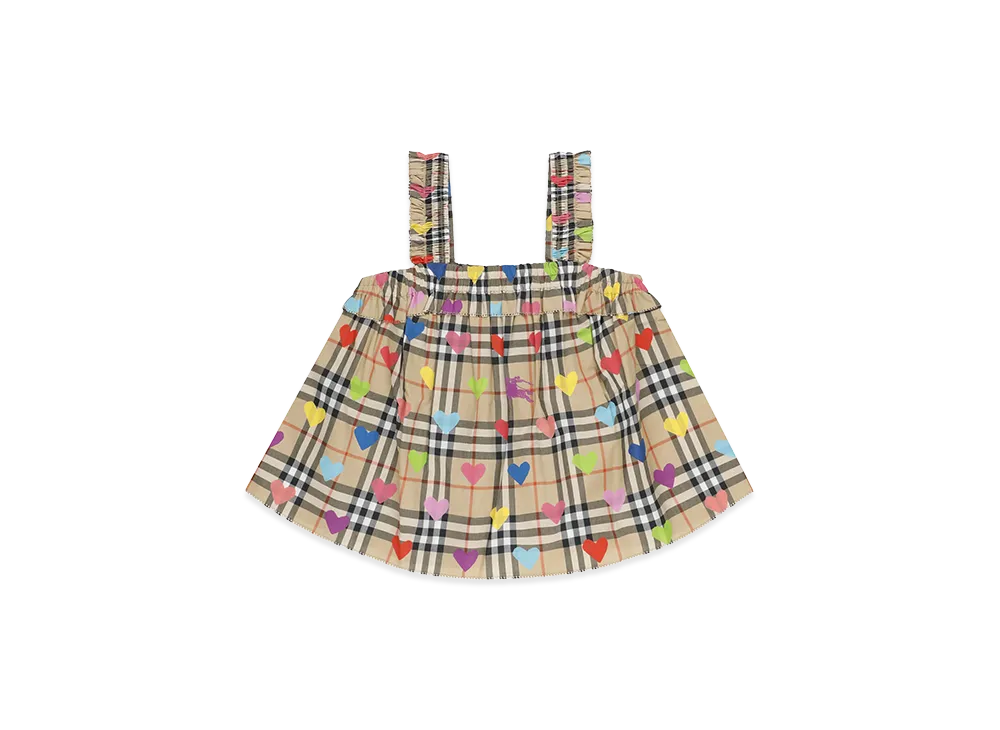 Burberry Kids Heart Print Top "Beige"
