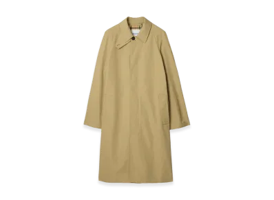 Burberry Long Cotton Car Coat "Hamper Beige"
