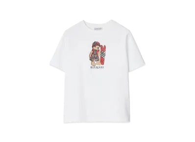 Burberry Kids KG5 Cedar Teddy Ski T-Shirt "White"