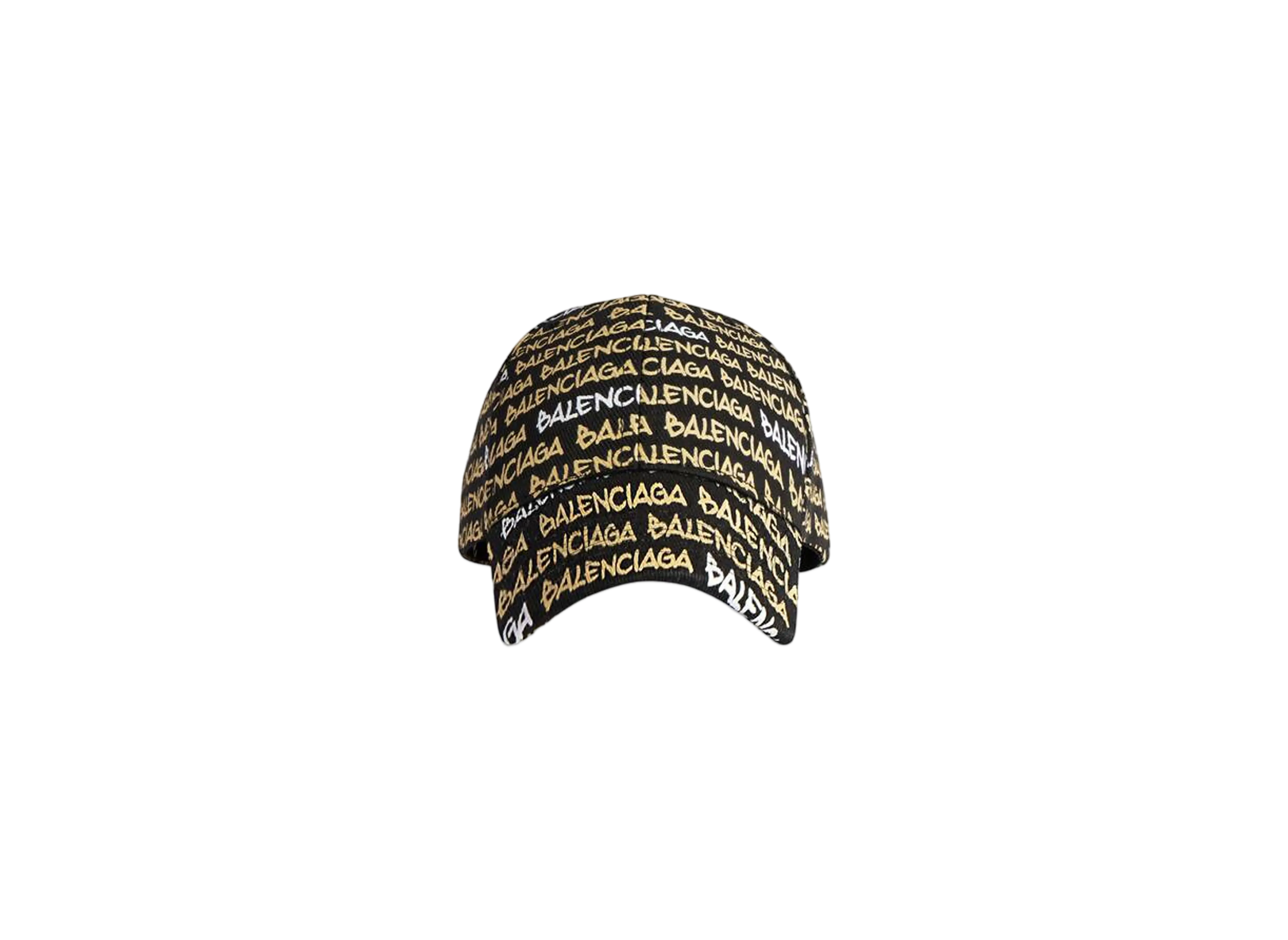 BALENCIAGA Funky Font Cap in Cotton Drill "Beige/Black"