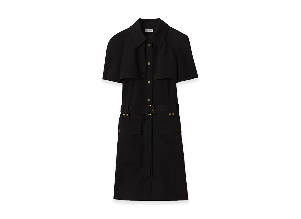Burberry Women's Wool Trench Dress "Black"