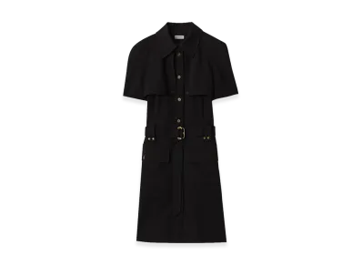Burberry Women's Wool Trench Dress "Black"