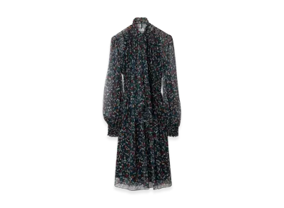 Burberry Women's Ditsy Floral Silk Dress "Black"
