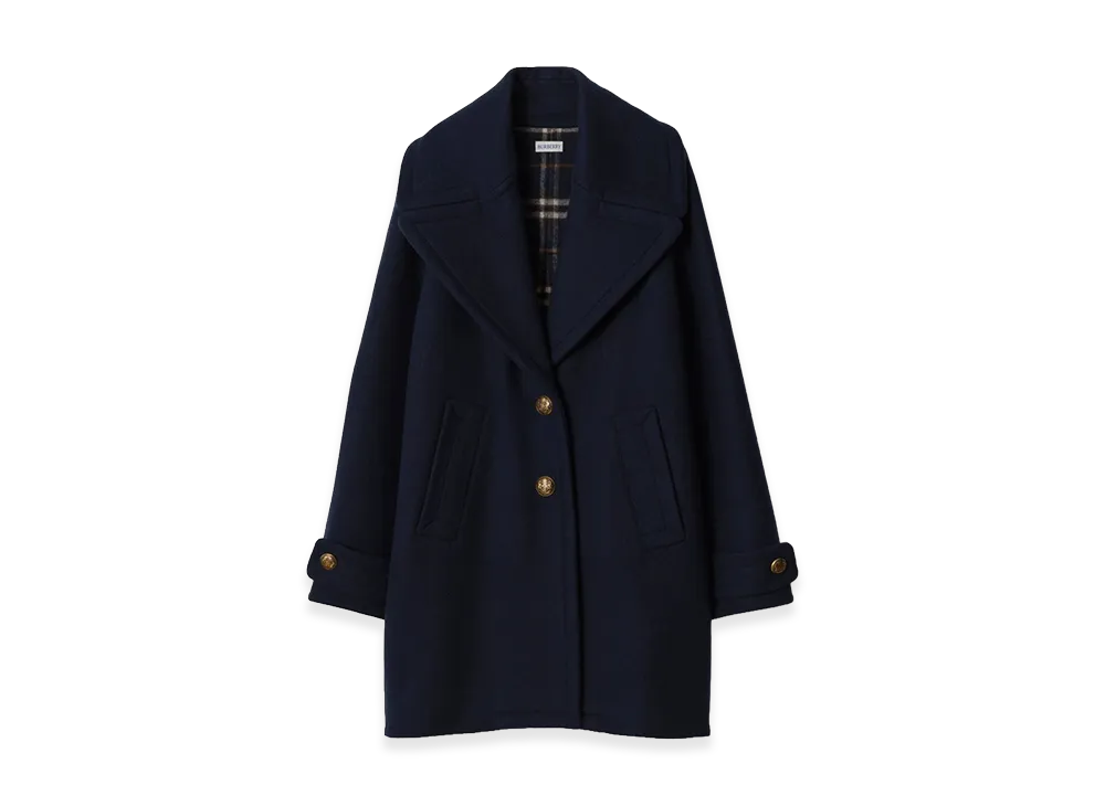 Burberry Women's Wool Coat "Pilot Blue"