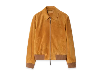 Burberry Suede Harrington Jacket "Tan"