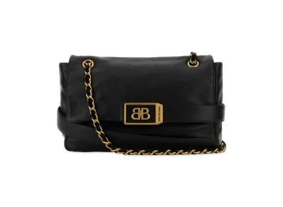 BALENCIAGA Women's Modu Medium Flap Bag With Chain "Black"