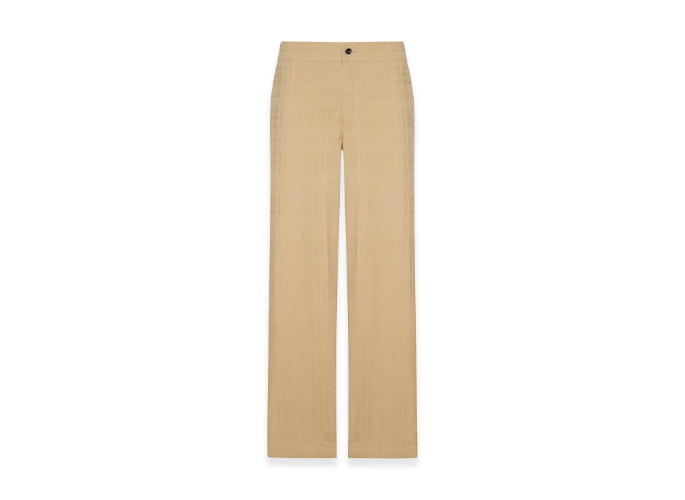 Burberry Textured Check Cotton Trousers "Nude&Neutrals"