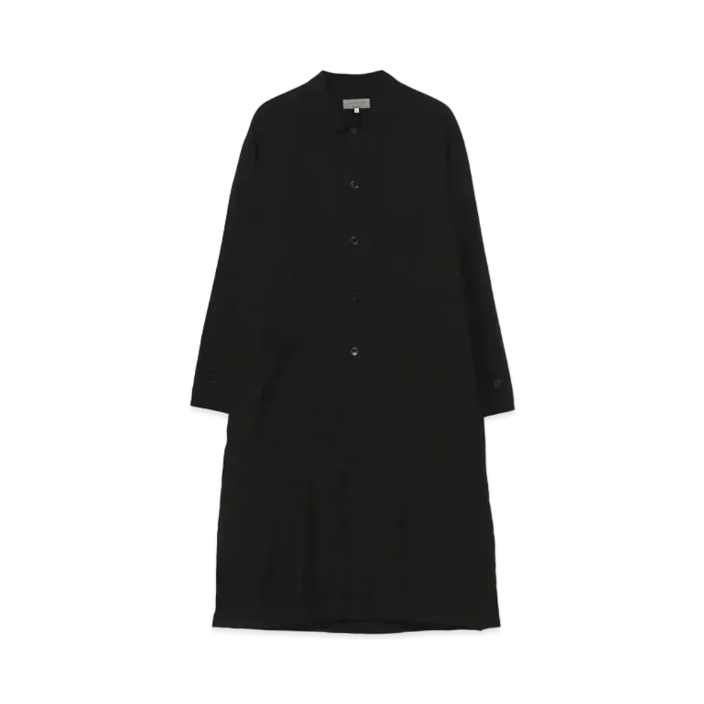 Yohji Yamamoto Pour Homme COTTON BROAD CHAIN STITCH SHIRT COAT "Black"