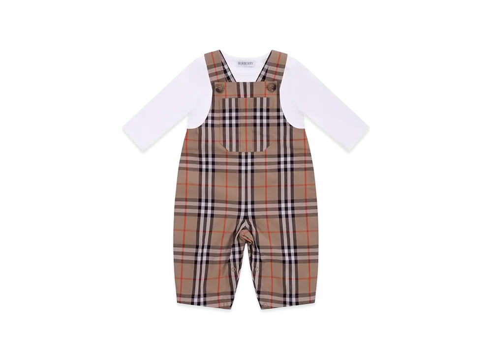 Burberry Kids N7 Darwin Check Set "White/Beige"