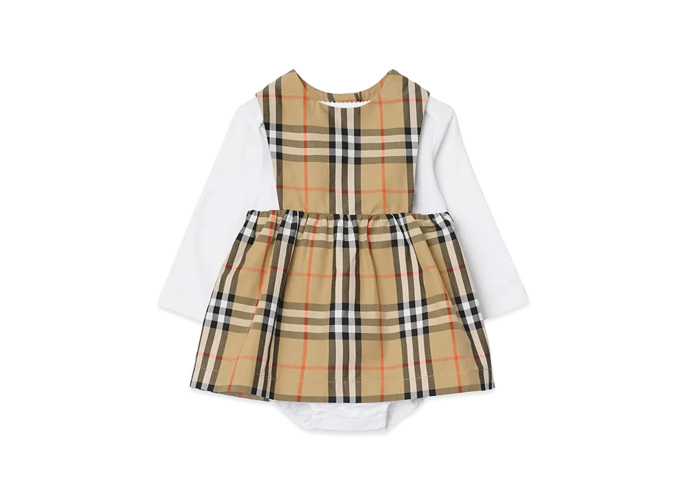Burberry Kids Dress "Beige/White"