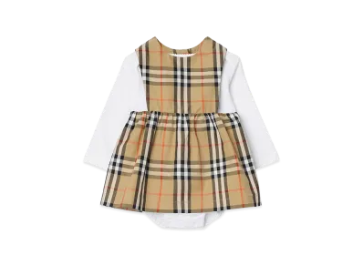 Burberry Kids Dress "Beige/White"