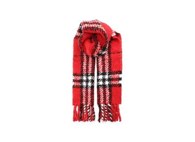 Burberry Embroidered Alpaca Blend Scarf "Checked"