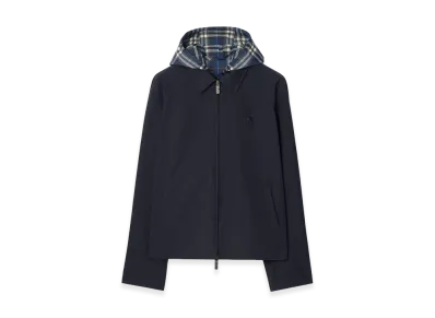 Burberry Reversible Check Cotton Jacket "Silhouette Blue"