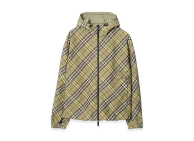 Burberry Reversible Check Hooded Jacket "Glade Green"