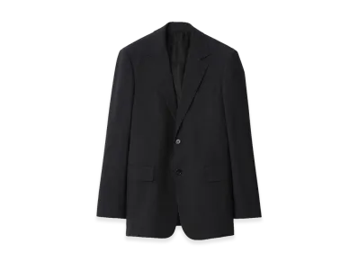 Burberry Wool Blend Tailored Jacket "Midnight Grey Melange"