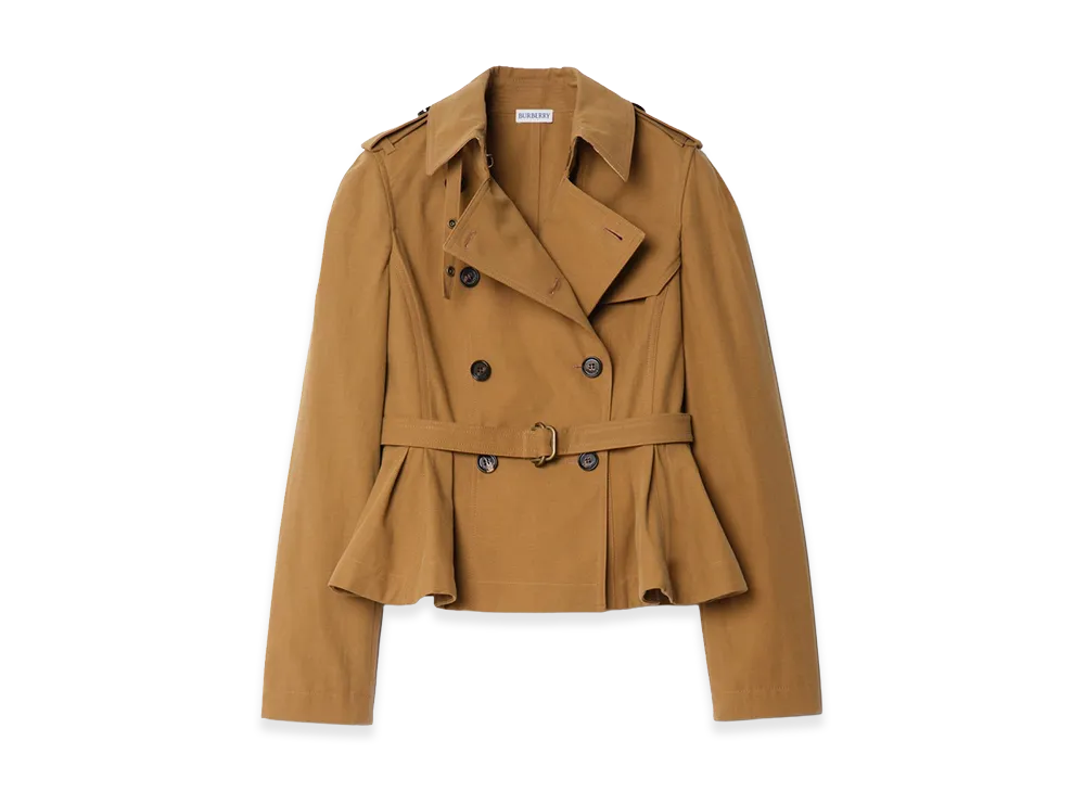 Burberry Women's Cotton Isabella Trench Jacket "Teak Brown"