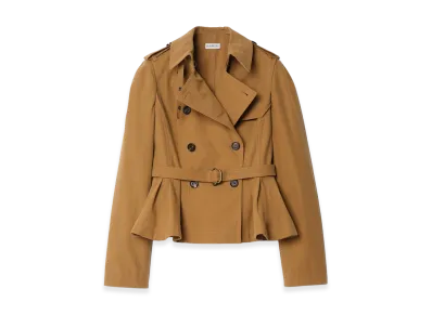 Burberry Women's Cotton Isabella Trench Jacket "Teak Brown"