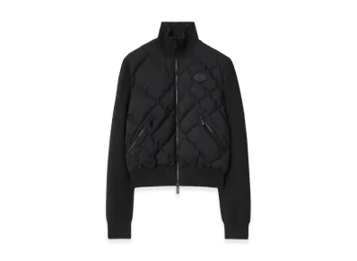 Burberry Women's Check Stitch Nylon & Wool Jacket "Black"