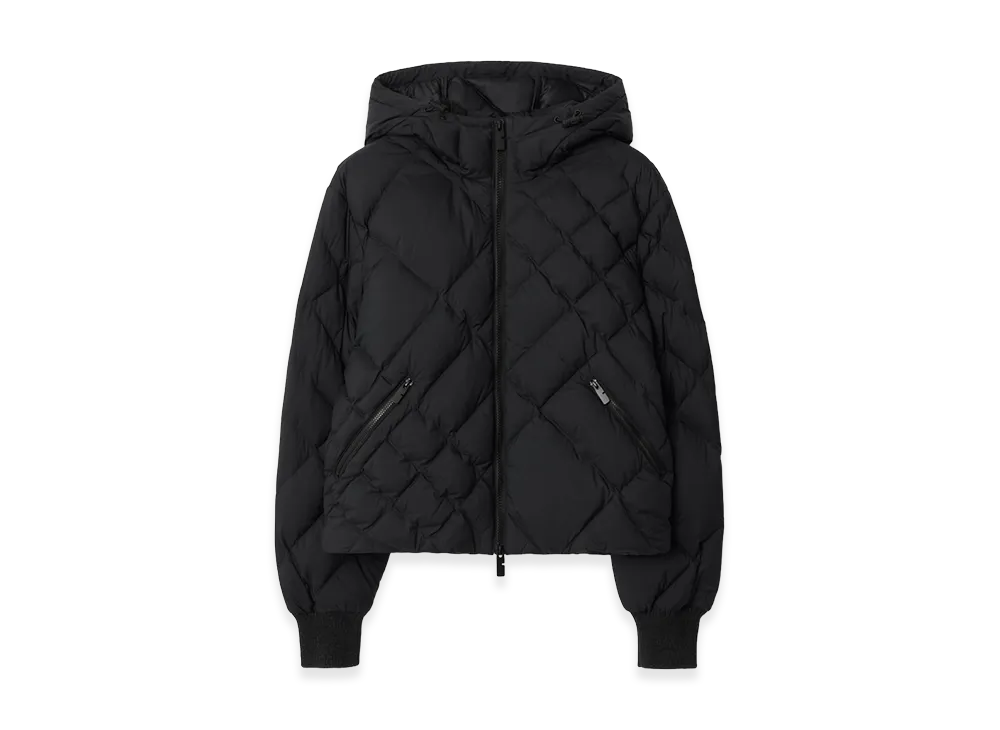Burberry Women's Check Stitch Nylon Derry Down Jacket "Black"