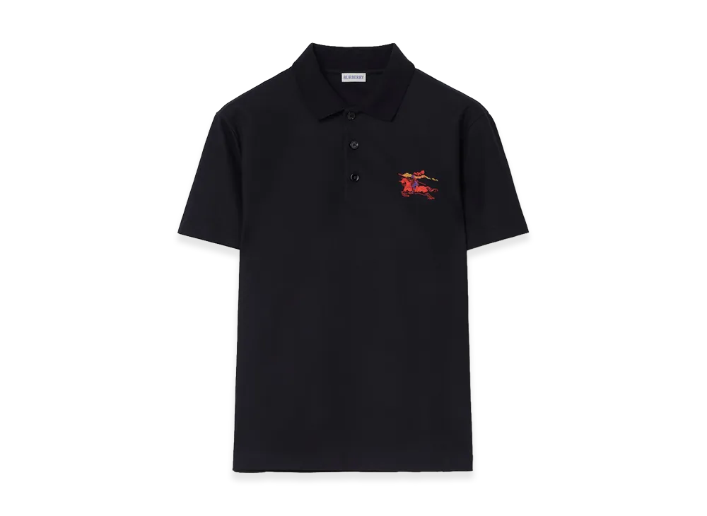 Burberry Cross Stitch EKD Cotton Polo Shirt "Navy"