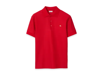 Burberry Metal EKD Cotton Polo Shirt "Crayon Red"