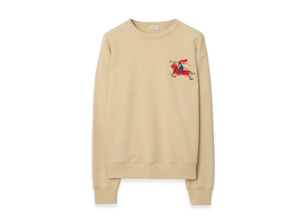 Burberry EKD Cotton Sweatshirt "Limestone Beige"