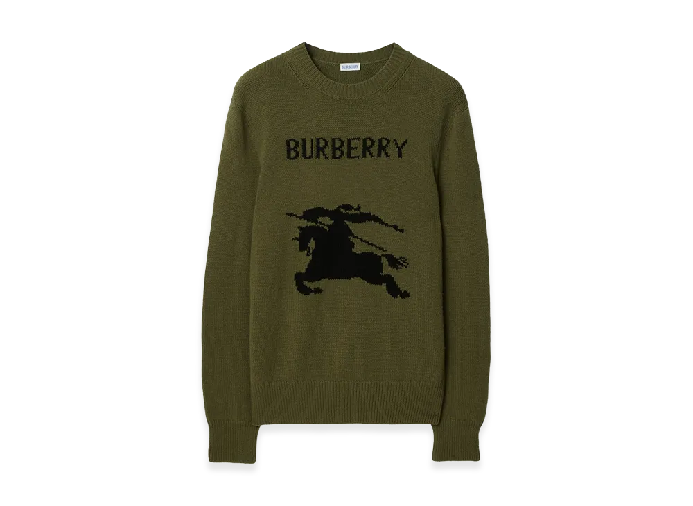 Burberry EKD Wool Cashmere Sweater "Tent Green"
