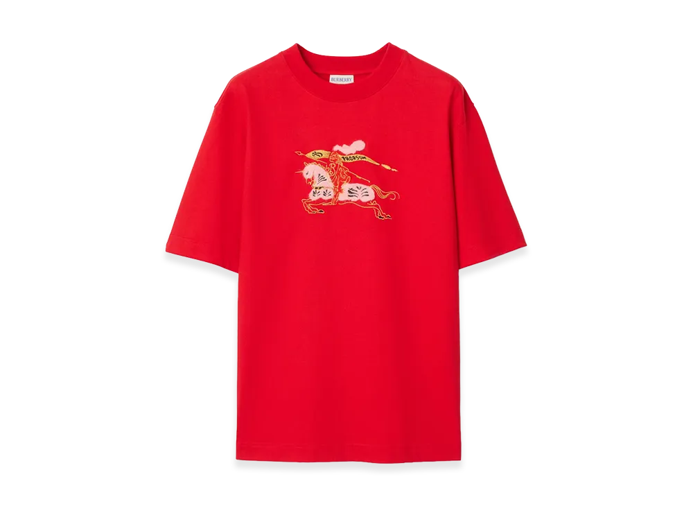 Burberry Women's EKD Cotton Tee "Crayon Red"