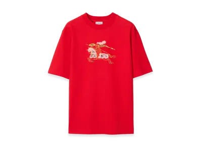 Burberry Women's EKD Cotton Tee "Crayon Red"