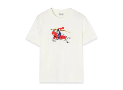 Burberry Women's EKD Cotton Tee "Chalk White"