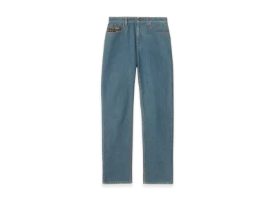 Burberry Women's Mid-rise Straight Jeans "Mid Blue"