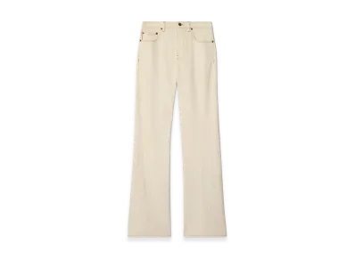Burberry Women's High-rise Wide Bootcut Jeans "Ceramic White"