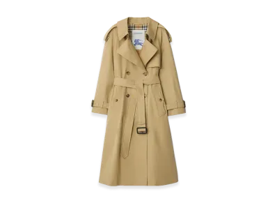 Burberry Women's Long Gabardine Fitzrovia Trench Coat "Beige"