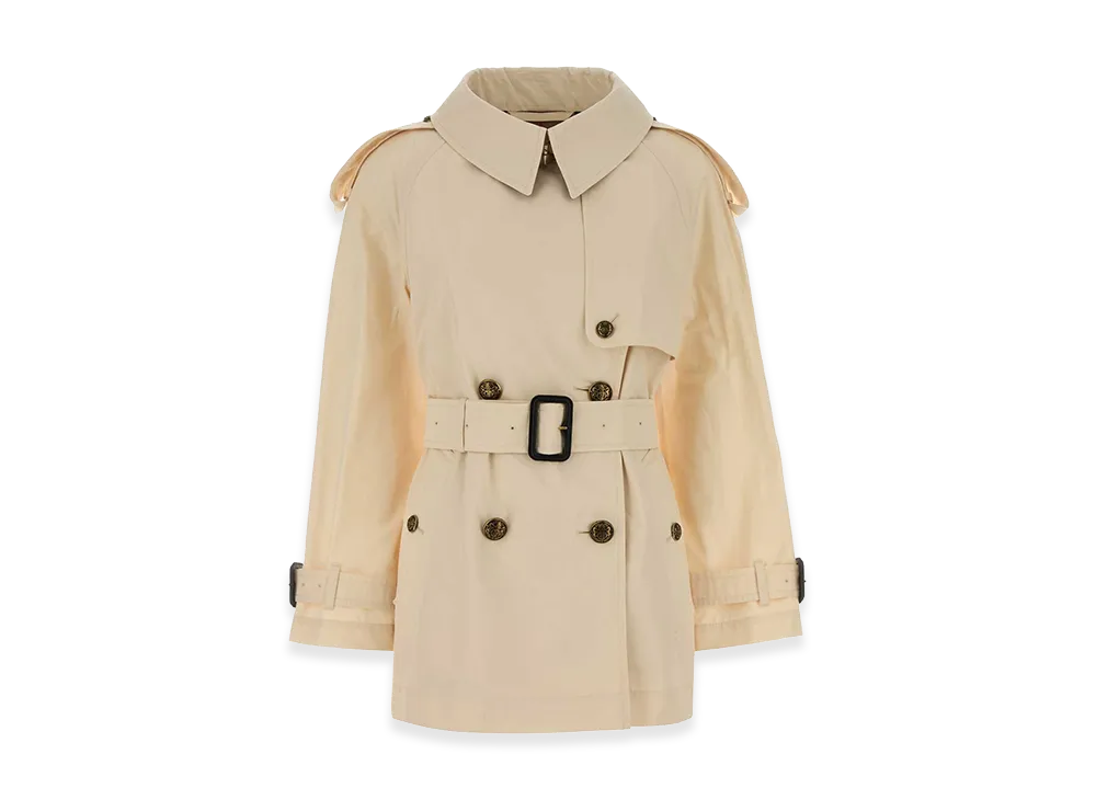 Burberry Women's Cotton Fitzrovia Trench Coat "White/Ivory"