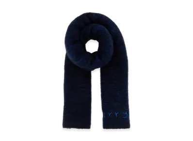 Burberry Two-Tone Alpaca Blend Scarf "Blue"