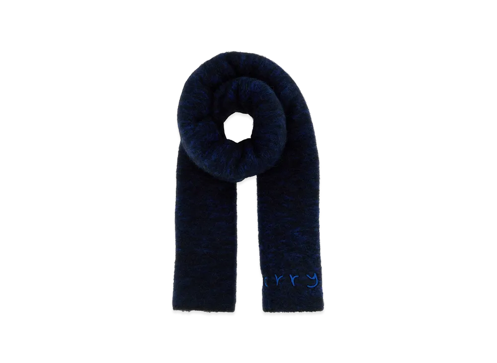 Burberry Two-Tone Alpaca Blend Scarf "Blue"