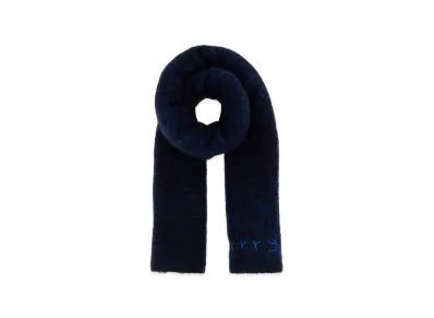 Burberry Two-Tone Alpaca Blend Scarf "Blue"