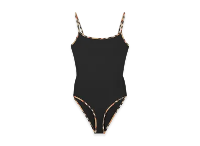 Burberry Women's Check Trim Swimsuit "Black"
