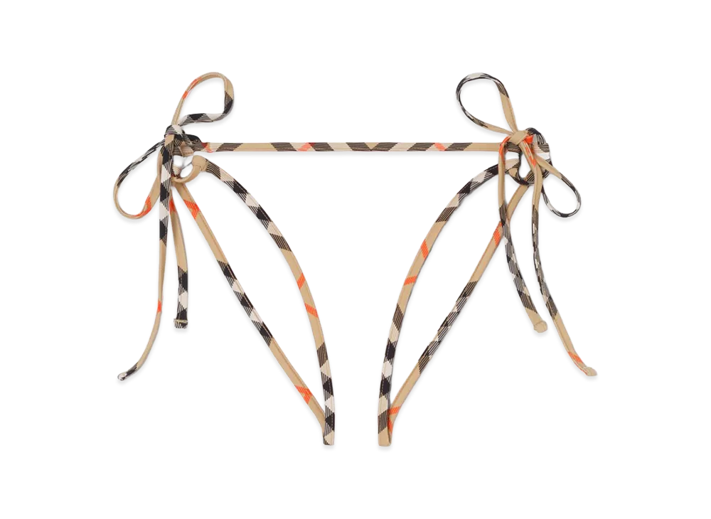 Burberry Women's Check Trim Bikini Briefs "White"