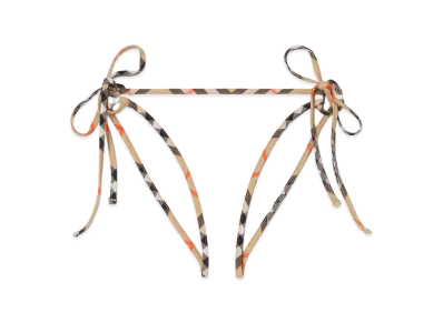 Burberry Women's Check Trim Bikini Briefs "White"